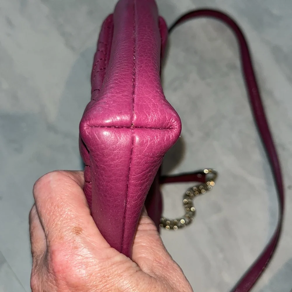 Kate Spade  Astor Court Naomi Crossbody bag  Quilted  Leather Raspberry Turnlock - Picture 9 of 17